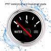 QANYEGN 2in Pointer Water Liquid Level Gauge, RV Truck Water Tank Gauge, Universal Liquid Level Measurement for Marine Boat (Silver Black) view 2