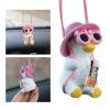 Swing Duck Car Hanging Decor Car Decoration Pendant Auto Rearview Hanging Ornament Duck Car Accessory Wall Hanging Decoration view 2