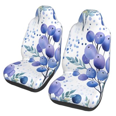 DXTKWL Watercolor Fruit Blueberry Car Seat Covers Set of 2 Automotive Seat Cover for Front Seat Protector Universal Fit Most SUV Vans Truck Car Interior Accessories