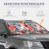 Floral Flower Print Car Windshield Sun Shade 2 Piece Foldable Front Window Sunshade Upgrade Sun Visor Car Reflective Sun Blocker Automotive Interior Sun Protection for Car Truck SUV view 4