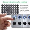 Ambuker 4 Gang 12V Momentary Push Button Switch Panel Antioxidant Aluminum with Blue Light Self-Locking Switches and Manual Reset Circuit Breakers Waterproof Panel for Marine Yacht RV Car Truck view 4