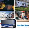 Inverter 12V 110V Car 5000W, 12V/24V/48V/60V/72V DC to 110V AC Pure Sine Wave Power Inverter, Vehicle RV Truck Boat Energy Hybrid Inverters,12V5000W view 2