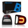 2PCS License Plate Lights for 1999-2013 Chevy Silverado GMC Sierra 1500 2500 3500: 6000K White LED Tag Lamp Assembly w/Red OLED Neon Tube for Suburban Tahoe Cadillac Escalade EXT view 1