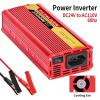 JZRYQJGJ 2000W Power Inverter DC 12V/24V to 110V 220V 60HZ AC Car Charger Converter with 4.8A Dual USB Ports Brazil Socket Car Adapter (Color : 2000W 24V, Size : 220V 60HZ_Brazil Socket) view 3