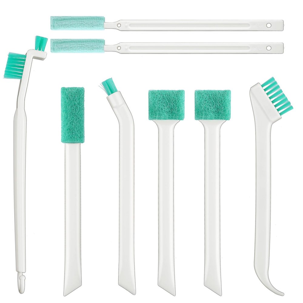 Gjinxi 8Pcs Small Cleaning Brushes for Household, Detailed Cleaning Tool, Crevice Cleaning Tool Set, Detail Tiny Scrub Cleaner Brush for Window Groove Bottle Toilet Keyboard Car Small Space Gap Corner