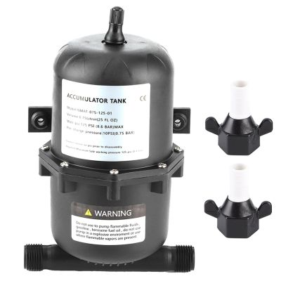 SYH&AQYE Accumulator Tank, NMAT-075-125-01 0.75L Pressure Tank, 1/2in Threaded MNPT Pressure Storage Vessel for Yachts, RV, Boats, Humidifier, Water Purification
