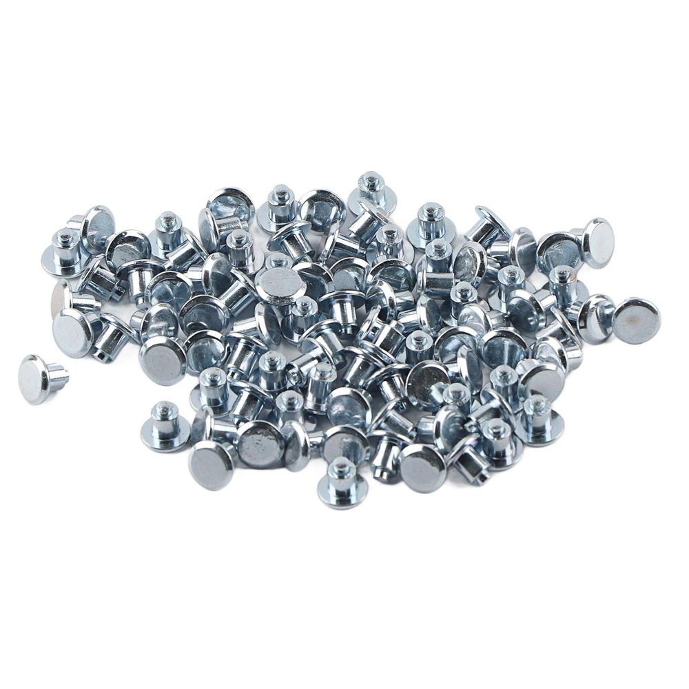 SIXRUN Tire Stud Screws 100pcs 6.5mm 0.26" Anti-Slip Practical Snow Spikes for Motorcycle ATV Shoes