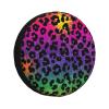 Spare Tire Cover Compatible with Hot Pink Purple Cheetah Leopard Print for Trailers RV Wheel Covers Tire Cover Protectors for Travel Trailer Truck Travel Trailer, 15 inch view 1