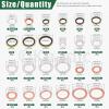 Keadic 143Pcs Oil Drain Plug Gaskets Washer Assortment Set, 11026-01M02, N0138157 Oil Crush Washers Seals Kit for Automotive view 2