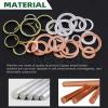 Keadic 143Pcs Oil Drain Plug Gaskets Washer Assortment Set, 11026-01M02, N0138157 Oil Crush Washers Seals Kit for Automotive view 3