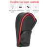 ihreesy PU Leather Auto Gear Shift Knob Cover,Anti-Slip Gear Shifter Protector Cover Universal Stick Shift Knob Cover Accessories for Women Men,Black view 3