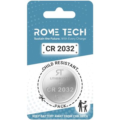 Rome Tech CR2032 Batteries Replacement Compatible with Mazda CX7 / CX9, Tesla Model S - CR2032 Tesla Key Card Replacement