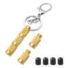 Mandark Car Tire Deflator Tool, 4 in 1 Brass Vehicle Air Pressure Deflation Valve Kit, Portable Automotive Tyre Relief Bleeder Set with Valve Caps Keychain, Universal for Offroad Vehicle view 1