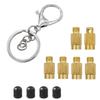 Mandark Car Tire Deflator Tool, 4 in 1 Brass Vehicle Air Pressure Deflation Valve Kit, Portable Automotive Tyre Relief Bleeder Set with Valve Caps Keychain, Universal for Offroad Vehicle view 2