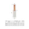 Meter box special terminal copper aluminum wire cable lug bare connector GTLA-10/16/25/35/50 (Color : GTLA-25, Size : 5PCS) view 2