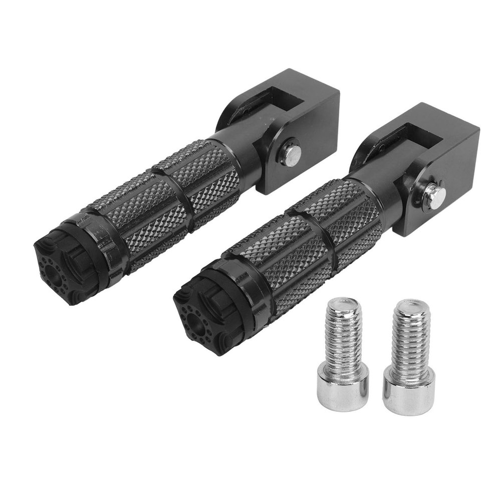 Motorcycle Foot RestMotorcycle Foldable Foot Pegs, Passenger Pedalfor Go KartFoot Pegs (Black