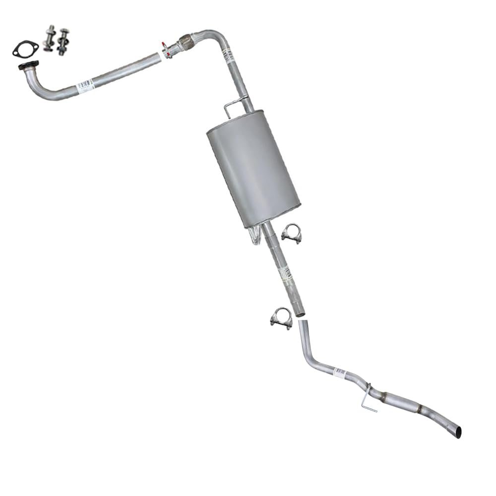 Exhaust Front Pipe, Muffler and Tail Pipe Compatible with Nissan Frontier 2005-2018 2.5L | Suzuki Equator 2009-2012 2.5L | Northeastern Exhaust | Includes Gasket, Clamps and Bolts & Nuts | Direct-Fit