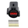 DWFSKZKV 8 Pin Automotive Waterproof Connectors Black Connector with Terminal Plug DJ7087A-1.5-11/21 8P (Color : 5 Sets Female) view 1