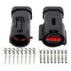 DWFSKZKV 8 Pin Automotive Waterproof Connectors Black Connector with Terminal Plug DJ7087A-1.5-11/21 8P (Color : 5 Sets Female) view 2