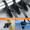180Pcs Wire Loom Clips for Car Push Mount Zip Ties Assorted Sizes Automotive Fuel Line Cable Ties 6 Inch Wire Holder for Car Zip Ties Anchors Screw Mount Zip Tie Automotive Wiring Clip view 3
