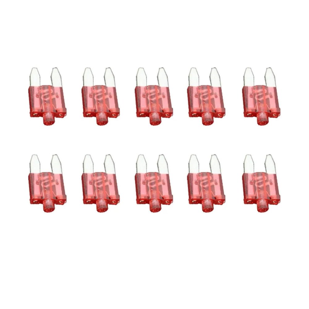 DLAHPJPT 10 PCS 10A Small Fuse Inserts car Insurance Tablets Small Fuse with lamp car Inserts Fuse
