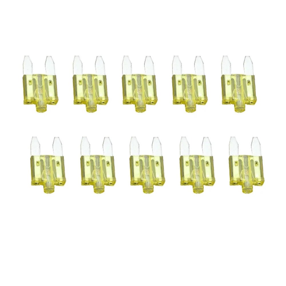 DLAHPJPT 10 PCS 20A Small Fuse Inserts car Insurance Tablets Small Fuse with lamp car Inserts Fuse