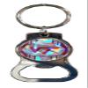 Rico Virginia Tech Hokies Kaleidoscope Reflective Light Silver Keychain and Church Key/Bottle Opener view 1