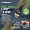 BoatBuckle Stainless Steel Retractable Transom Tie Down Strap Bolt On Retractable Ratchet Strap for Boat Trailer, Replaceable Boat Buckle for F14256, for Saltwater Environments, 2x43 Inch, 1-Count view 2