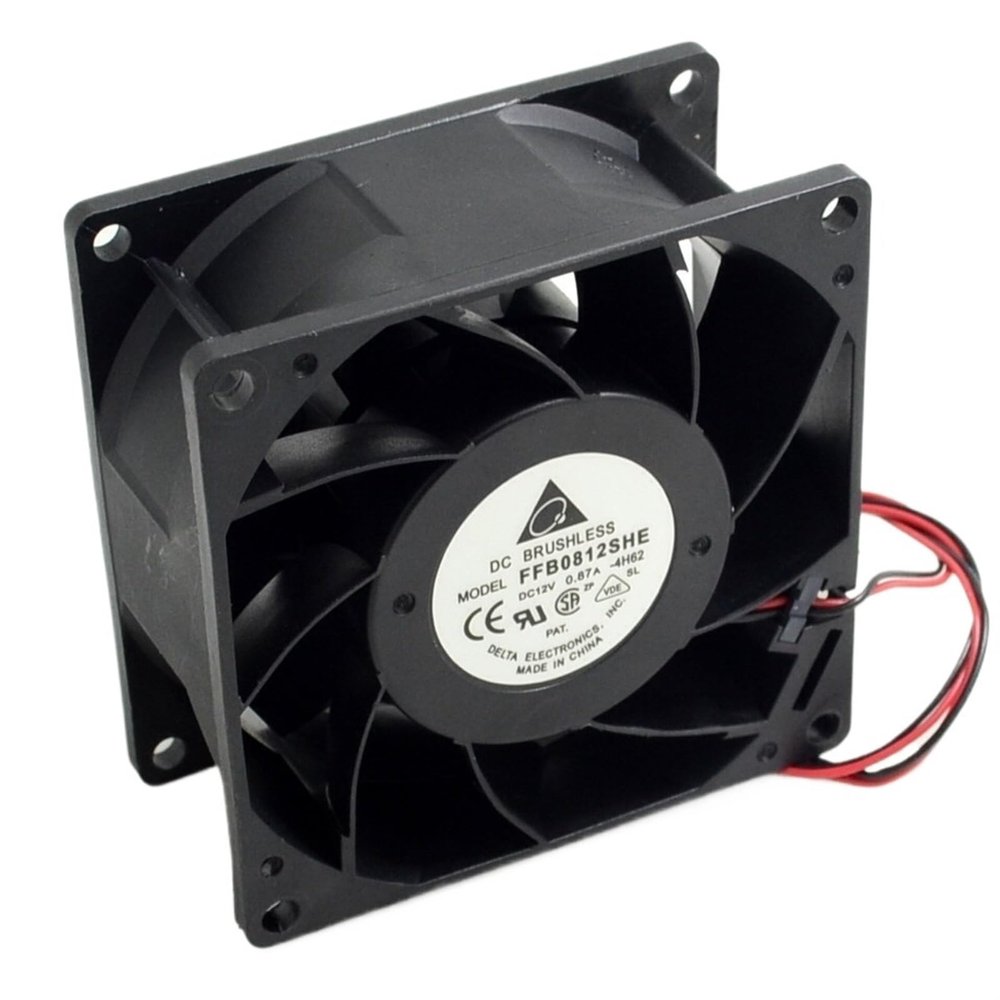 FFB0812SHE 12V 0.87A 8cm 80mm 8038 dual ball bearing cooling fan 80 * 80 * 38mm (Color : 2 Lines)