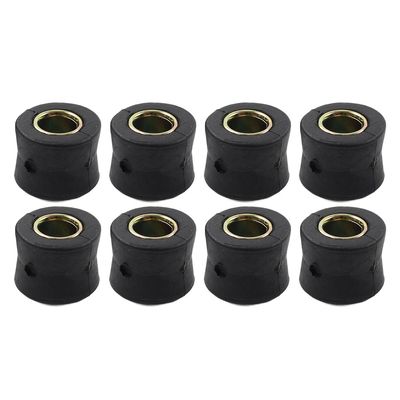 Liru 8Pcs 10mm Motorbike Rear Shock Absorber Bushing Cushion Ring Rubber Black For Universal Motorcycles for HONDA for Yamaha for Harley