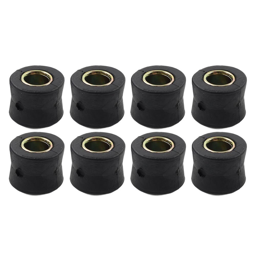 Liru 8Pcs 10mm Motorbike Rear Shock Absorber Bushing Cushion Ring Rubber Black For Universal Motorcycles for HONDA for Yamaha for Harley