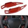 GZYF ABS Shifter Paddle Shift Extension Cover Carbon Fiber Red for Toyota for RAV4 Camry for Corolla Mark X Zelas Reiz Levin Yaris Vios view 2