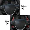 GZYF ABS Shifter Paddle Shift Extension Cover Carbon Fiber Red for Toyota for RAV4 Camry for Corolla Mark X Zelas Reiz Levin Yaris Vios view 3