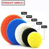 NEFLUM 5 Colors 3 Inch 4 Inch 5 Inch Sponge Buffing Polishing Pad Kit for Car Polisher Detail Polishing Waxing,4 Inches view 4