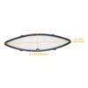 HECASA Porthole Screen Compatible with 2000-2012 Sea Ray Aft Cabin 290 340 Sundancer 270 Sundeck Boat Window Black Plastic (ABS) view 2