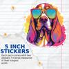 (2 Pack) Basset Hound Dog Stickers - Basset Hound with Sunglasses - Choose FromOver 100 Dog Breeds - 5 Inches On Longest Side - Premium Vinyl - Made in USA - BMCS0309 view 3