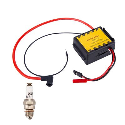 MotorCart Basics HM-01 Start Kit, CDI Igniter + Spark Plug Kit for HM-01 Hit and Miss Engine Model Ignition Starter Kit