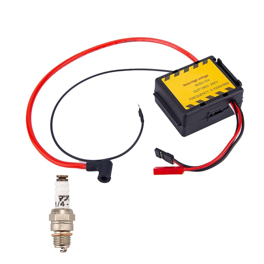MotorCart Basics HM-01 Start Kit, CDI Igniter + Spark Plug Kit for HM-01 Hit and Miss Engine Model Ignition Starter Kit