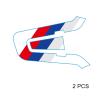MC MOTOPARTS Headsets Decal Protection Cover Sticker x2 CC002 Red Blue Flag Color Compatible with Cardo Packtalk Edge view 3