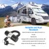WOOXGEHM U Lock, Corrode Resistant, Anti Fracture, Anti Cut Zinc Alloy Disc Lock with Keys, High Security, Portable Compact U Lock for RV Truck Trailer Engineering Car Trailer view 2