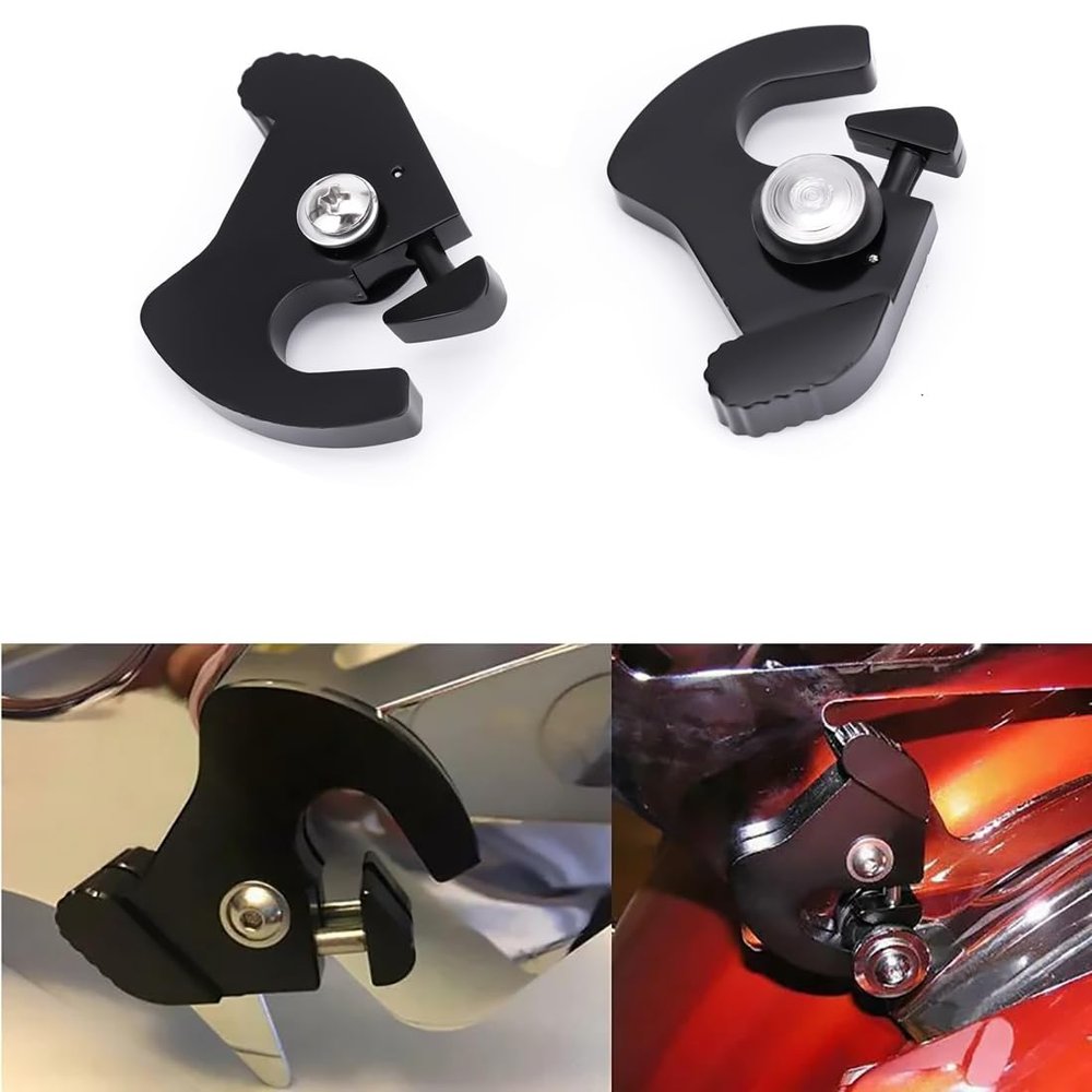 Motorcycle Sissy Bar Quick-Release Mounting Docking Hardware Latch Clips Kit - Compatible with Harley Touring, Softail, Dyna, XL883,1200, Sportster, Road King, Glide, Electra, Street Glide 1986-2024.