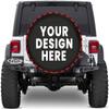 Custom Spare Tire Covers Add Your Own Photo Text Logo Personalized Wheel Tire Cover Customized Waterproof Spare Wheel Cover Protectors for RV Trailer Truck SUV Universal All Vehicles (17 Inch), Black view 1