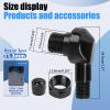 ST shengtuo Black Aluminum 90 Degree CNC Motorcycle Tire Valve Stems TV25AL for Honda, Kawasaki, Suzuki, Yamaha, BMW, 0.453"/11.3mm+0.4mm Valve Hole Dia, Pack of 2 view 2