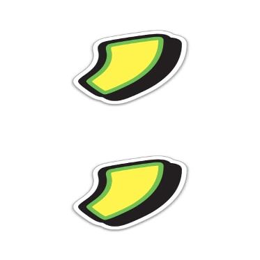 Giant Magnetic Numbers 10" 16" - Bright Yellow with Green Border - .024 Magnetic Material for Mailbox Number, Vehicle Numbers, Garage Door Address Signs, Metal Surface Signage, Comma - Pack of 8