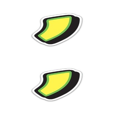 Giant Magnetic Numbers 10" 16" - Bright Yellow with Green Border - .024 Magnetic Material for Mailbox Number, Vehicle Numbers, Garage Door Address Signs, Metal Surface Signage, Comma - Pack of 8
