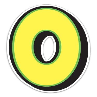 Giant Magnetic Numbers 10" 16" - Bright Yellow with Green Border - .024 Magnetic Material for Mailbox Number, Vehicle Numbers, Garage Door Address Signs, Metal Surface Signage, Number 0 - Pack of 1