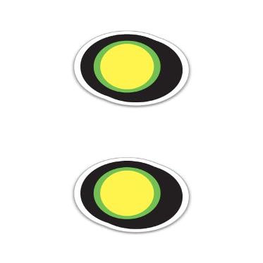 Giant Magnetic Numbers 10" 16" - Bright Yellow with Green Border - .024 Magnetic Material for Mailbox Number, Vehicle Numbers, Garage Door Address Signs, Metal Surface Signage, Period - Pack of 4