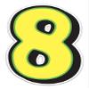 Giant Magnetic Numbers 10" 16" - Bright Yellow with Green Border - .024 Magnetic Material for Mailbox Number, Vehicle Numbers, Garage Door Address Signs, Metal Surface Signage, Number 8 - Pack of 3 view 1