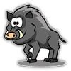 Cartoon Wild Boar Sticker - Durable Adhesive UV-Resistant Waterproof Vinyl Sticker Art Decal for Car Bumper, Laptop, Water Bottle, Wall, and Window, Size - 5'' Longer Side view 1
