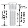 Project Innovation OEM Size Direct Replacement 45.5mm Total Length Wheel Studs Wheel Bolts Compatible with Toyota Tundra Pick up Trucks m14x1.5x45.5 Year 2007-2021 1 Set 10pcs view 3